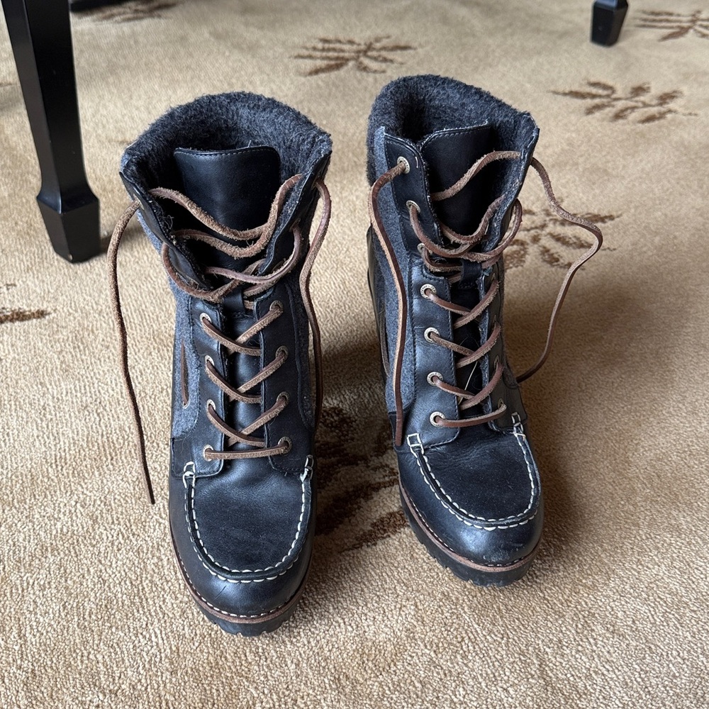 Sperry Gray and Brown Women's Boots